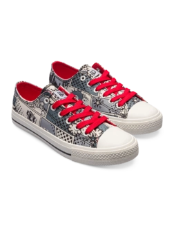 Chaussures en toile rigolotes Bande dessinée en noir et blanc