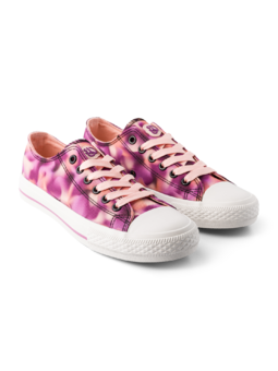 Chaussures en toile rigolotes Camouflage rose