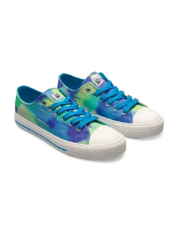 Chaussures en toile rigolotes Camouflage aqua