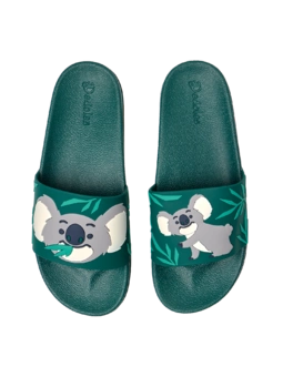 Sandales rigolotes Koala et feuilles