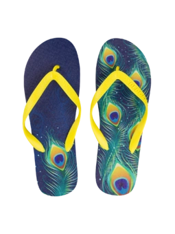 Tongs rigolotes Plumes de paon