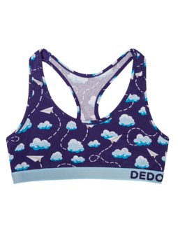 Bralette rigolote pour femmes Avions en papier et nuages