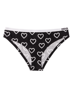 Culotte rigolote pour femmes Cœurs noirs et blancs