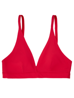 Bralette triangulaire rouge passionné sans coutures
