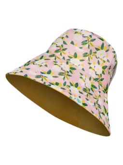 Chapeau bob rigolo pour femmes Roses blanches