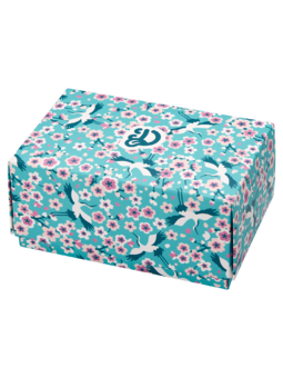 Klasyczne pudełko na prezent Sakura i czapla