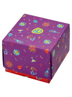 Kwadratowe pudełko na prezent Impreza