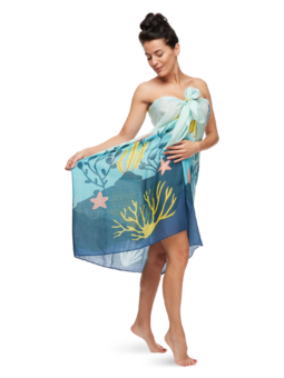 Živahni sarong za plažo Svet koral