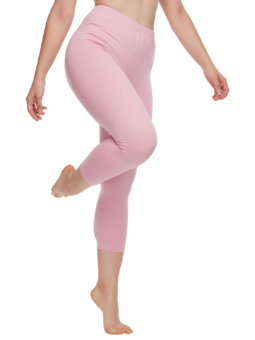 Pastel Pink 3/4 Organic Cotton Leggings 