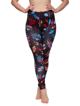 Veselé fitness legíny Neonové květy