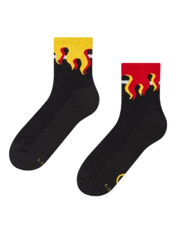 Chaussettes mi-mollet fonctionnelles rigolotes En feu
