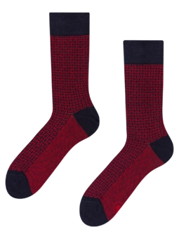 Chaussettes à motifs bleues et rouges