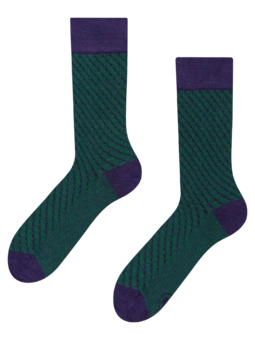 Chaussettes à motifs bleues et vertes