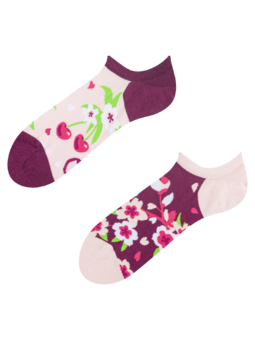 Socquettes rigolotes pour baskets Fleur de cerisier