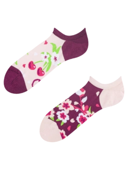 Socquettes rigolotes pour baskets Fleur de cerisier