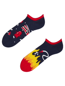Socquettes rigolotes pour baskets Sapeur-pompier
