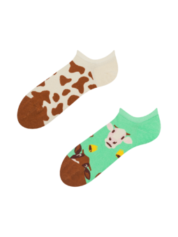 Socquettes rigolotes pour baskets Vache et cloche