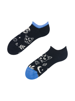 Socquettes rigolotes pour baskets Chat et lune