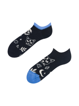 Socquettes rigolotes pour baskets Chat et lune