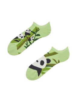 Socquettes rigolotes pour baskets Panda et bambou