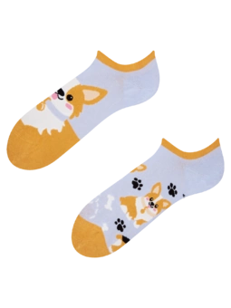 Socquettes rigolotes pour baskets Chien Corgi