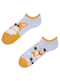 Socquettes rigolotes pour baskets Chien Corgi