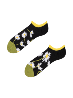 Socquettes rigolotes pour baskets Marguerites durant la nuit