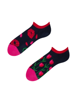 Socquettes rigolotes pour baskets Lèvres de tulipe