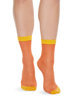 Oranžové silonkové ponožky