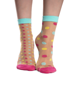 Veselé silonkové ponožky Puntíkovaný svět