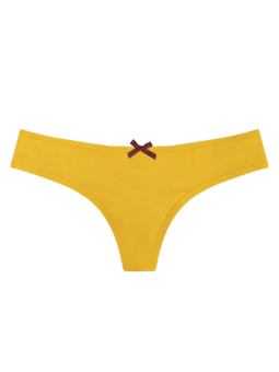 Horčicovo žlté dámske brazílske nohavičky