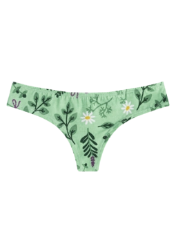 Culotte brésilienne rigolote pour femmes Herbes