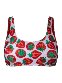 Sporty Bikini Top Strawberries