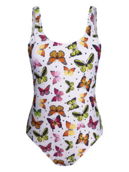 Women's One-piece Swimsuit Colourful Butterflies