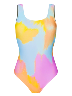 Maillot de bain une pièce rigolo pour femmes Camouflage pastel