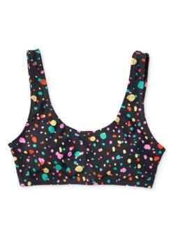 Lustiges sportliches Bikinioberteil Bunte Tropfen