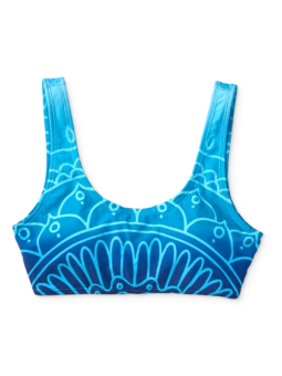 Lustiges sportliches Bikinioberteil Aqua-Mandala
