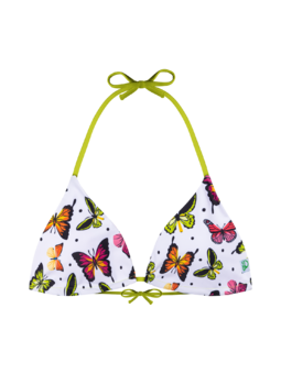 Haut de bikini triangulaire rigolo Papillons colorés