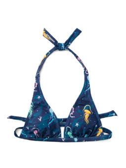 Haut de bikini triangulaire rigolo Méduse marine