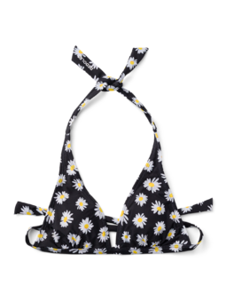 Haut de bikini triangulaire rigolo Marguerites durant la nuit