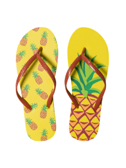 Lustige Flip-Flops Frische Ananas