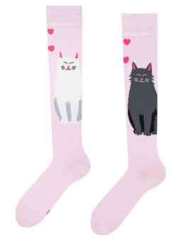 Mis-bas rigolos Chat noir et blanc