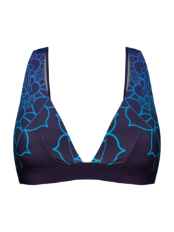 Bralette rigolote sans coutures pour femmes Mandala bleu foncé