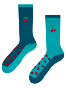 Veselé sportovní ponožky Třešně a srdíčka
