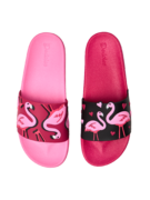 Sandales rigolotes pour enfants Cœurs et Flamants roses