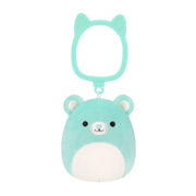 Porte-clés peluche Squishmallows de 9 cm Belinda l'ours bleu sarcelle