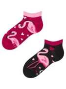 Socquettes rigolotes pour enfants Cœurs et Flamants roses