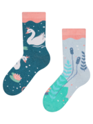 Chaussettes rigolotes pour enfants Cygnes