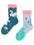 Chaussettes rigolotes pour enfants Cygnes