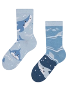 Lustige Kindersocken Grauer Hai